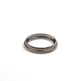 Fighting Butt Finish Ring — Black Nickel