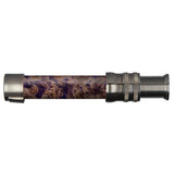 Down-Locking Black Nickel Double Dyed: Purple Cream (Dark) Wood Reel Seats, Size: 740_560