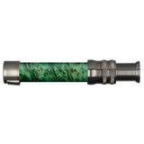 Down-Locking Black Nickel Dyed: Emerald Green Wood Reel Seats, Size: 740_560