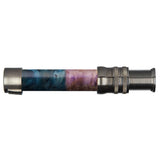 Spey Down-Locking Black Nickel Dyed: Purple Blue Wood Reel Seats, Size: 740_560