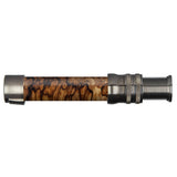 Spey Down-Locking Black Nickel Black Lined Spalted Alder Wood Reel Seats, Size: 740_560